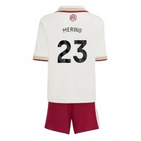 Stroje piłkarskie Arsenal Mikel Merino #23 Koszulka Trzeciej dla dzieci 2025-26 Krótki Rękaw (+ szorty)